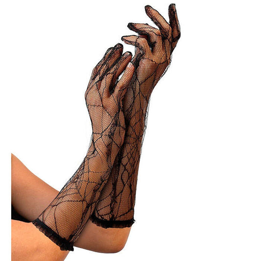 Black Spiderweb Gloves