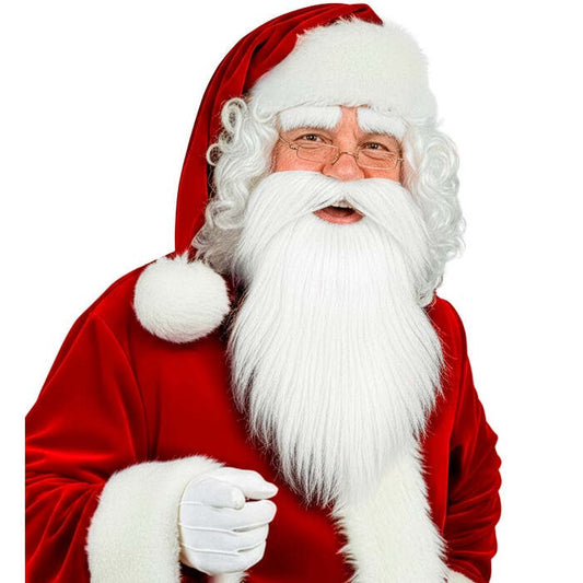 Santa Claus Beard With Moustache And Eyebrows