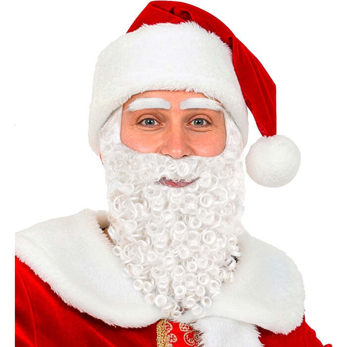Santa Claus Beard With Moustache & Eyebrows
