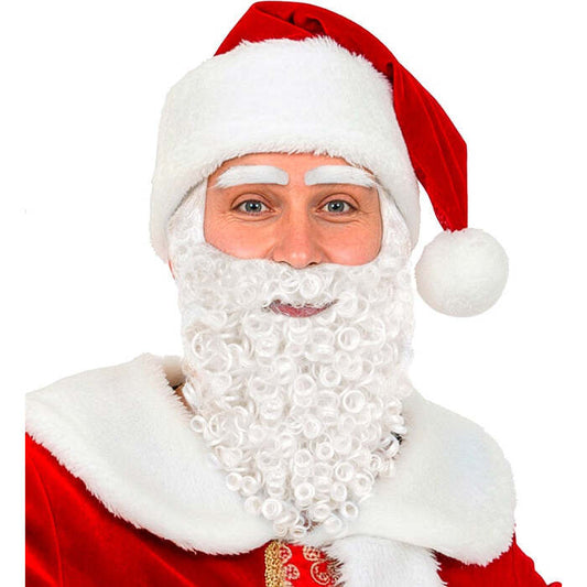 Santa Claus Beard With Moustache & Eyebrows