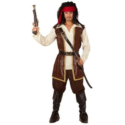 Pirate  Coat With Shirt, Pants, Belt, Sword Sash With Buckle, Headband, Boot Covers 