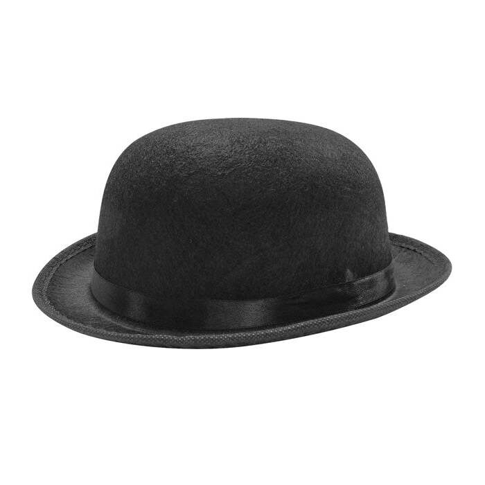 Black Bowler Hat Felt