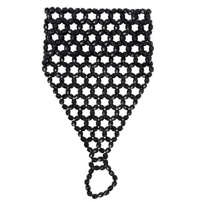 Beaded Fingerglove Black