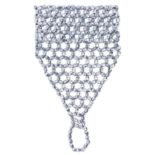 Beaded Fingerglove Silver