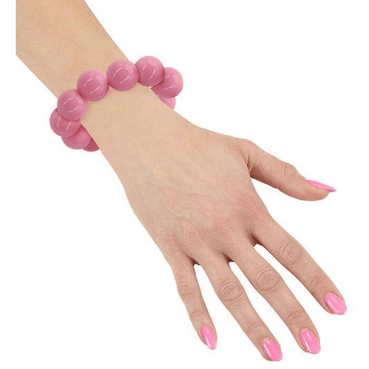 70S Beaded Bracelet Pink