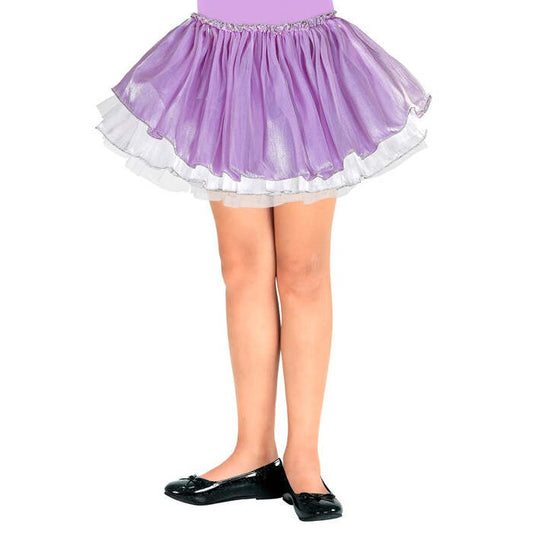 Lilac/White Satin & Tulle Tutu -4 Layer
