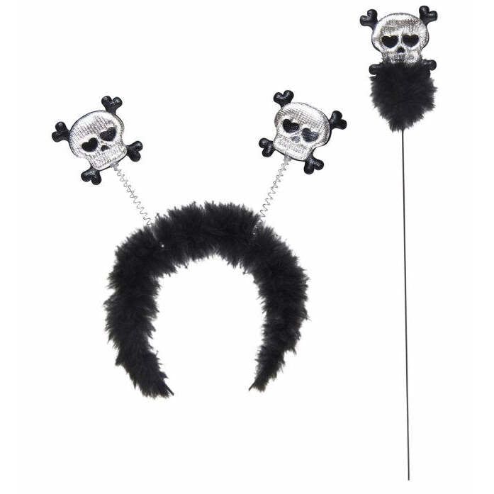 Skull & Crossbones Head Bopper & Wand Set