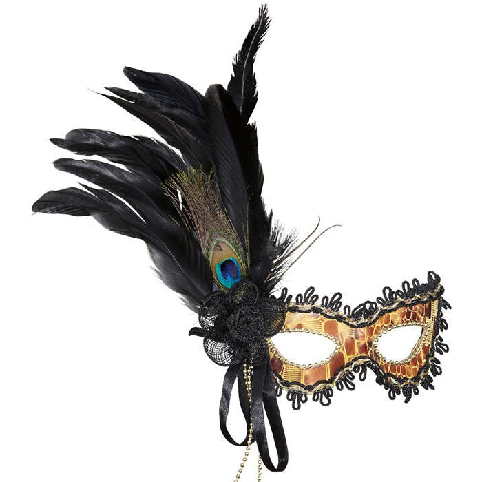 Turtoise Eyemasks With Decorations & Feathers