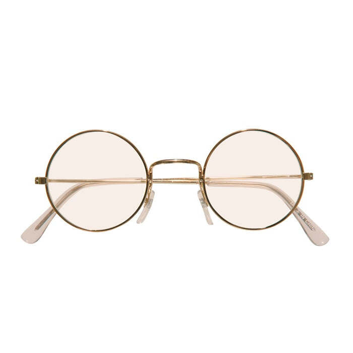 Gold Glasses With Lenses Round Shape
