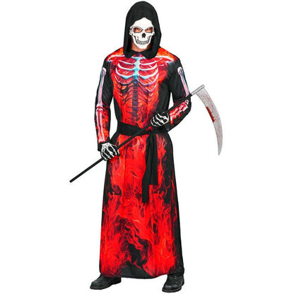 Burning Grim Reaper  Hooded Robe, Mask, Belt 