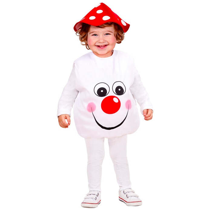 Mushroom  1-3 Years  -  Jumpsuit, Headpiece 