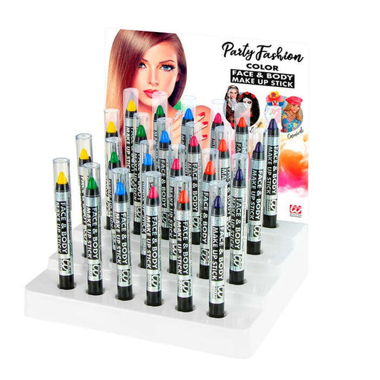 Make-Up Pencil - 3,5 Ml - 6 Colors Ass.: Orange, Yellow, Green, Blue, Purple, Pink
