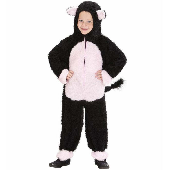Fuzzy Cat  Hooded Jumpsuit 
