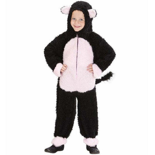 Fuzzy Cat  Hooded Jumpsuit 