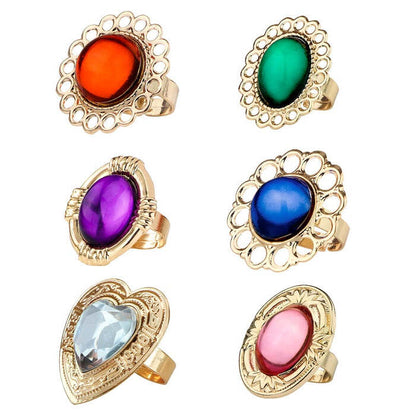 Ring With Gem 6 Styles And Colors Ass. - In Box