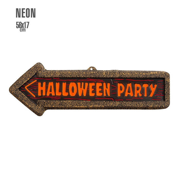 3D Neon Halloween Party Sign 56X17 Cm