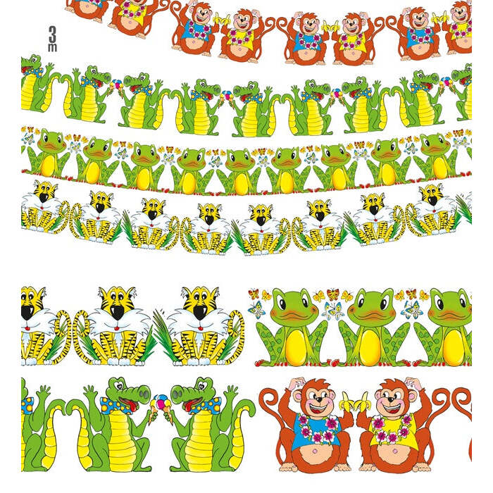 Funny Animals Paper Garland 3 M - 4 Styles Ass.