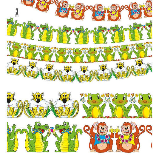 Funny Animals Paper Garland 3 M - 4 Styles Ass.