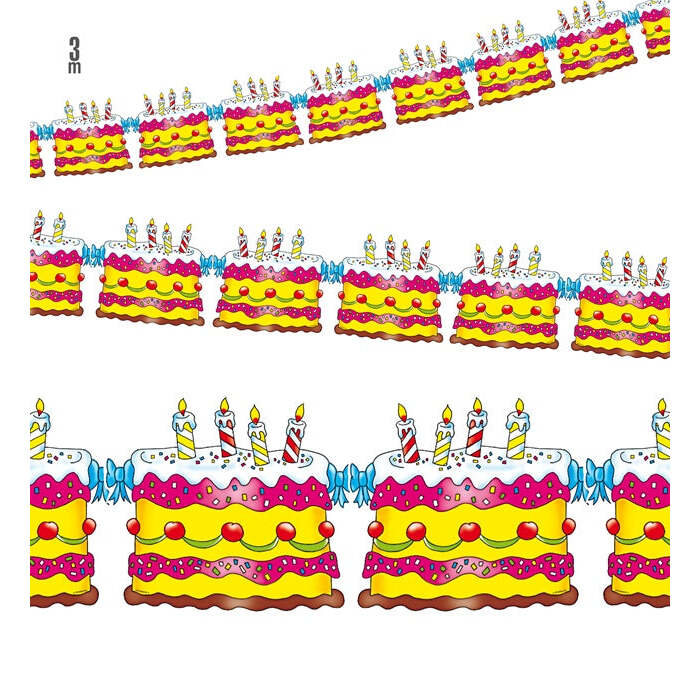 Birthday Cake Garland 3 M
