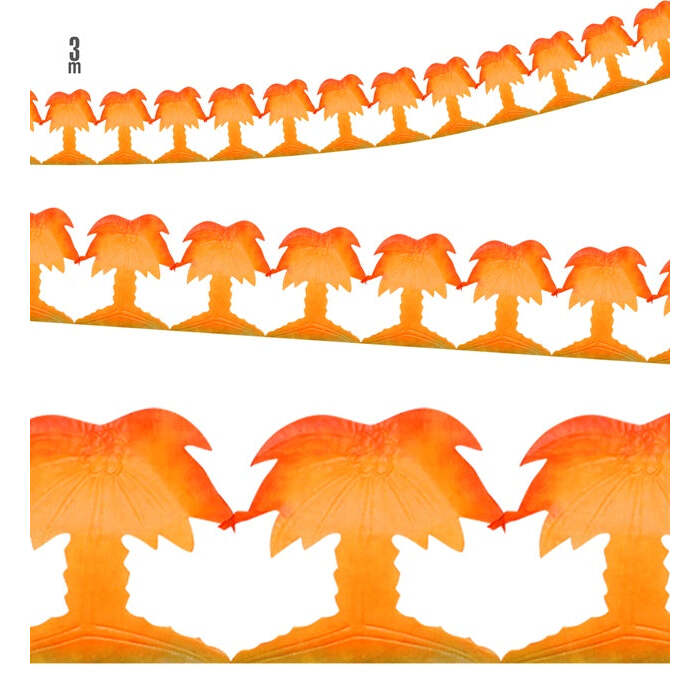 Palm Tree Garland 3 M - In Polyester - Suitable For Outdoor