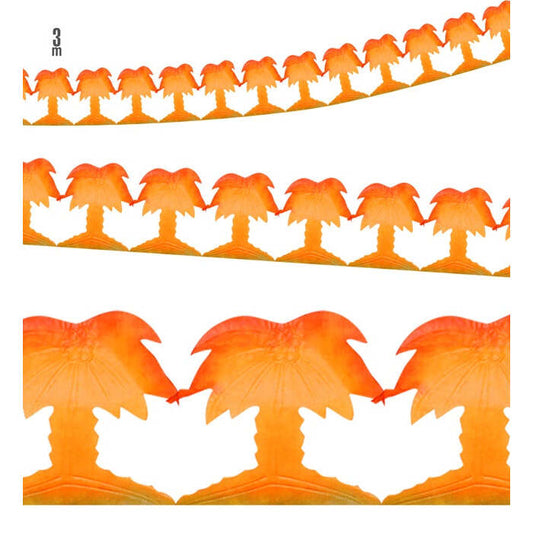 Palm Tree Garland 3 M - In Polyester - Suitable For Outdoor