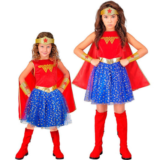 Wonder Girl  Dress With Cape, Headpiece, Cuffs 