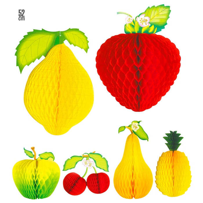 Big Honeycomb Fruit 52 Cm - 6 Styles Ass.