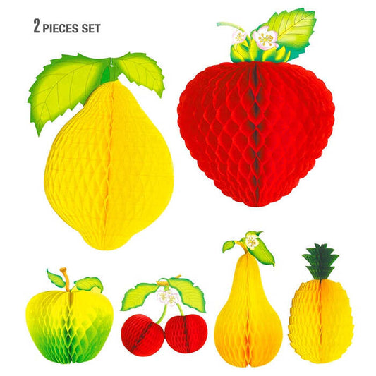 Set Of 2 Honeycomb Fruits 3 Combinations Ass.