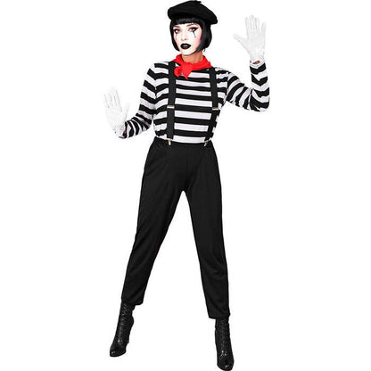 Mime  Shirt, Pants, Braces, Neckscarf, Gloves, Hat  