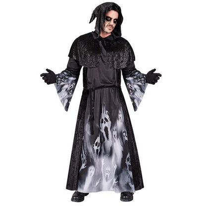 Screaming Souls  Hooded Robe With Capelet, Belt 