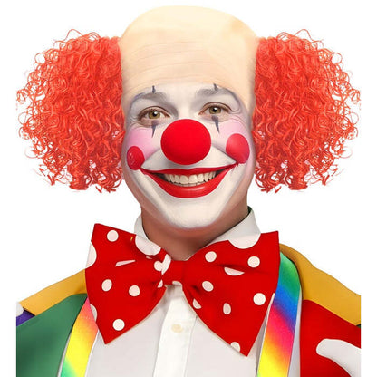 Deluxe Clown Headpiece With Red Curly Hair