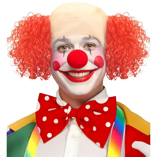Deluxe Clown Headpiece With Red Curly Hair