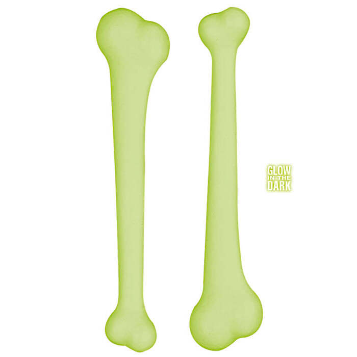 Set Of 2 Glow In The Dark Bone Maracas 23 Cm