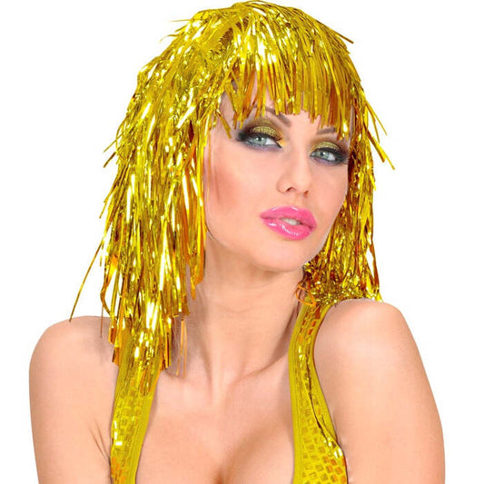 Gold Tinsel Wig In Polybag