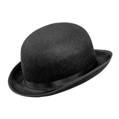Big Black Bowler Hat Felt