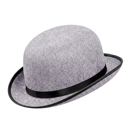 Big Grey Bowler Hat Felt