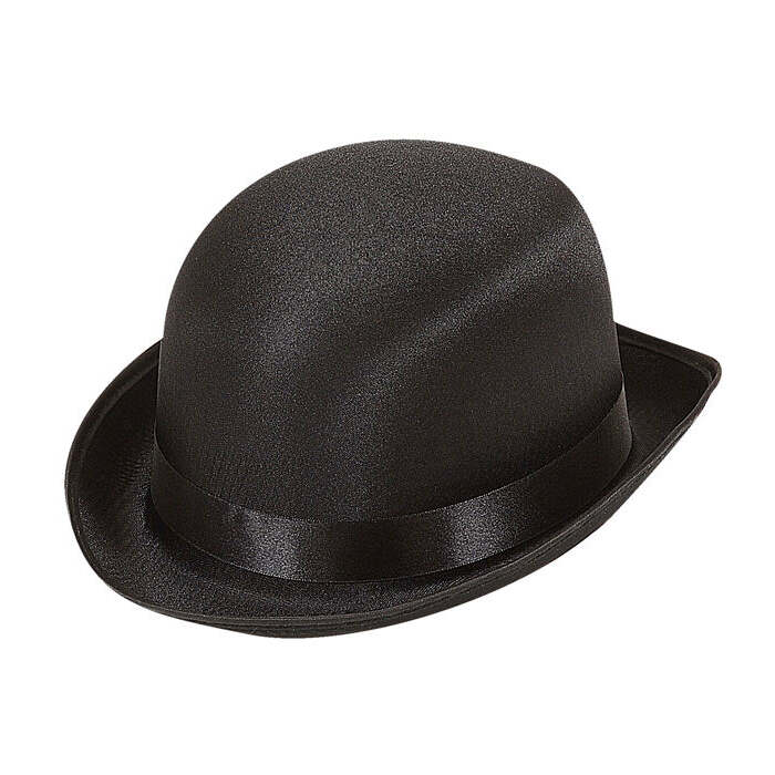 Black Satin Bowler Hats