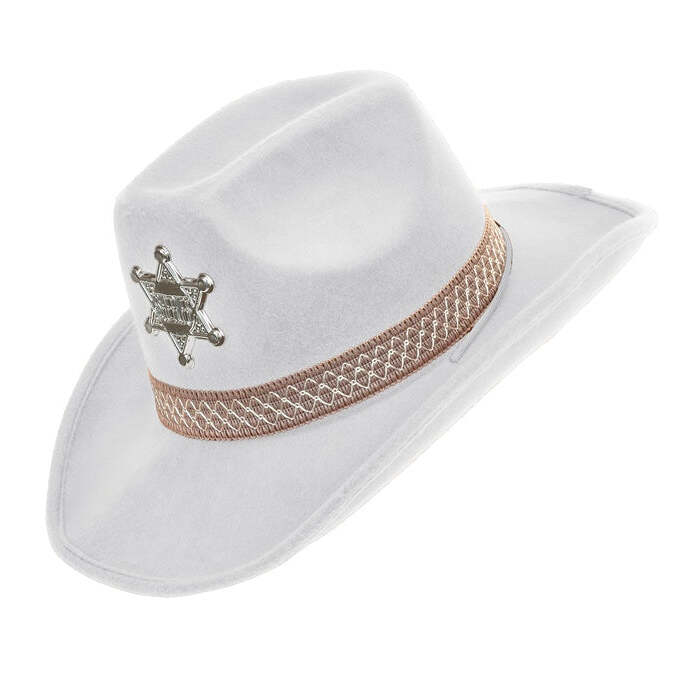 Sheriff Hat White - Felt