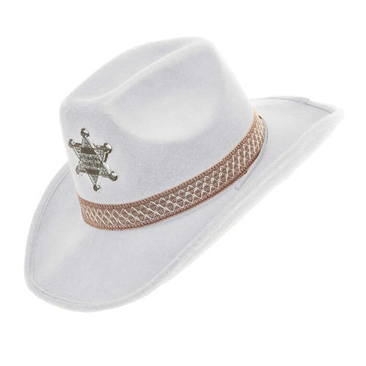 Sheriff Hat White - Felt