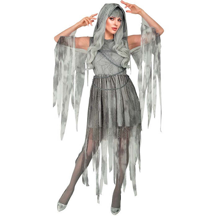 Chained Ghostly Spirit  Hooded Dress, Chain 