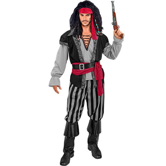 Pirate  Shirt With Vest, Pants, Sash, Belt, Headband, Boot Covers 