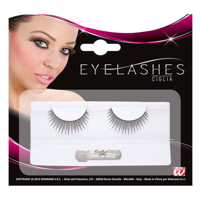 Mixed Short & Long Spikes Black Eyelashes With Glue Tube