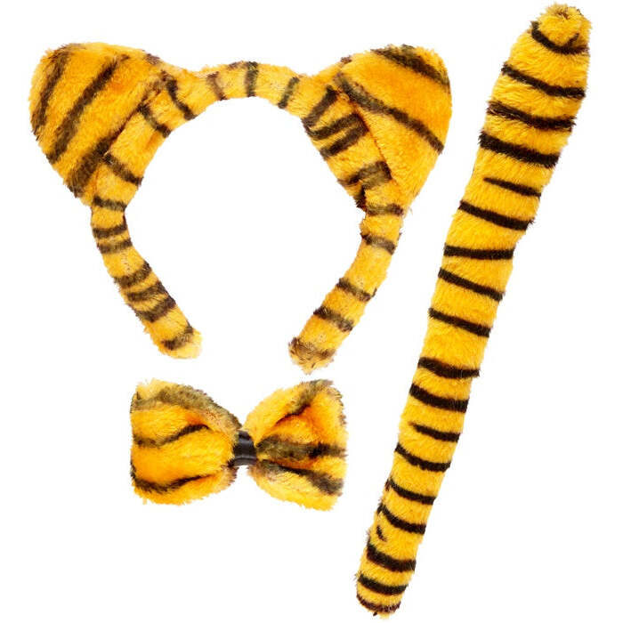 Tiger Dress-Up Set  Ears, Bowtie, Tail 