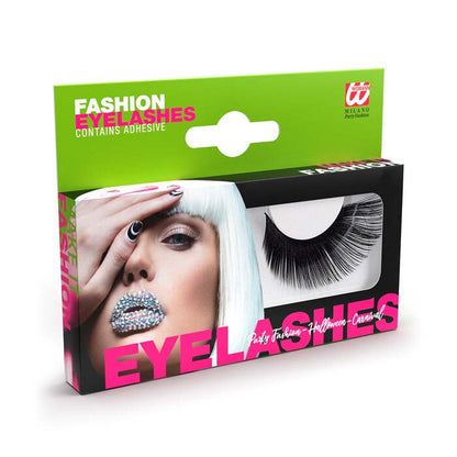 Extralong Black Eyelashes With Glue Tube