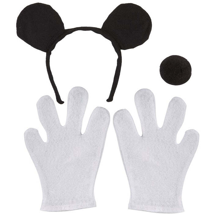 Mouse Dress-Up Set  Ears, Nose, Gloves 