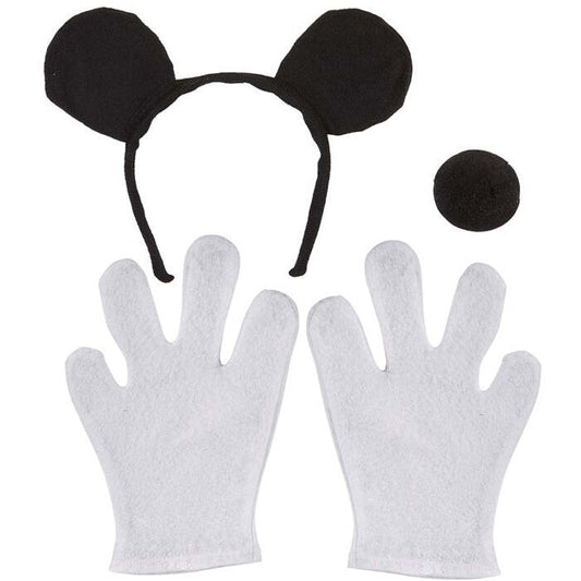 Mouse Dress-Up Set  Ears, Nose, Gloves 