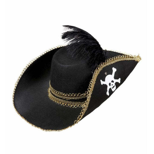 Pirate Hat With Skull & Feather Felt