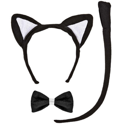 Cat Dress-Up Set  Ears, Bowtie, Tail 