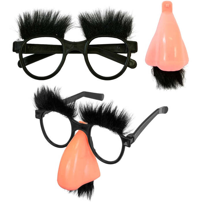 Glasses With Nose, Moustache & Eyebrows