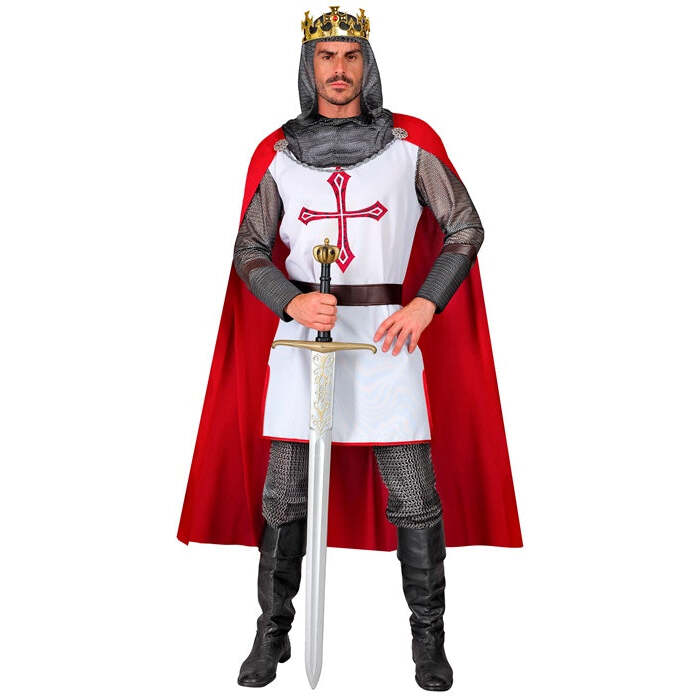 Knight Templar  Hooded Tunic, Belt, Cape 